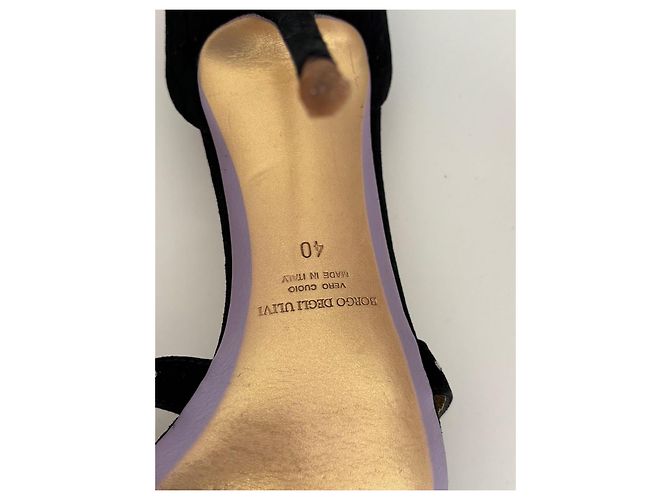 Autre Marque Sandali neri con strass Nero - vista 6