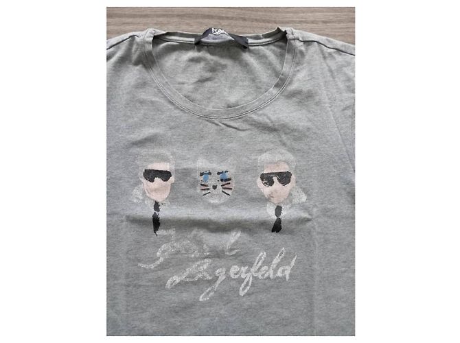 Camiseta Karl Lagerfeld Gris de Algodón - vista 2