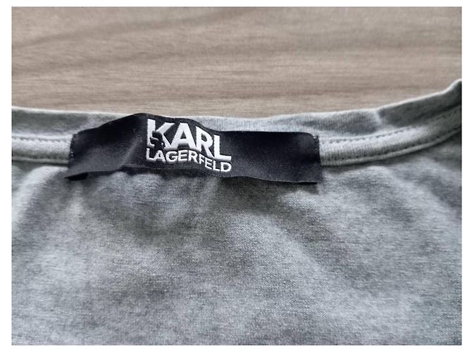 Camiseta Karl Lagerfeld Gris de Algodón - vista 5