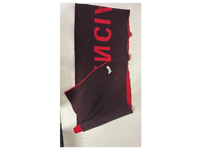 Sciarpa Balenciaga in lana bicolore Nero Rosso - vista 3