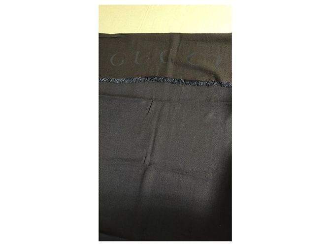 Sciarpa Gucci in lana blu Blu scuro - vista 3