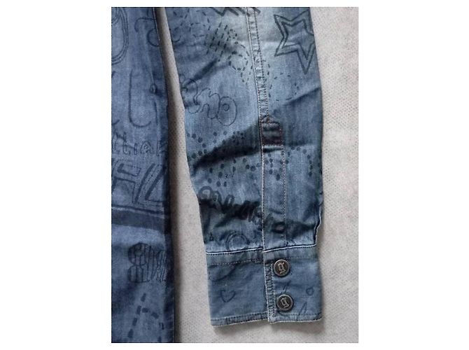 Mini abito in denim blu John Galliano Blu chiaro - vista 6