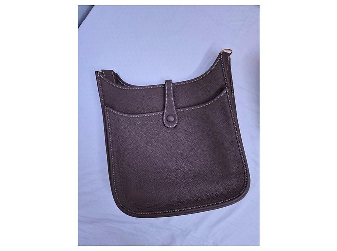 Borsa Hermès Evelyne III PM Taupe - vista 11