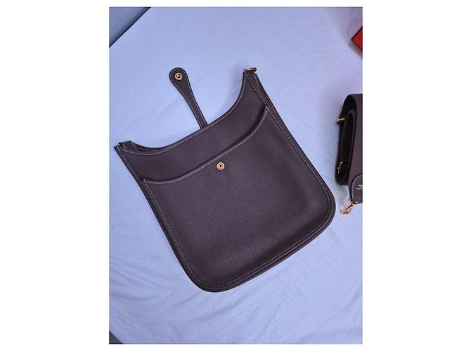 Borsa Hermès Evelyne III PM Taupe - vista 9