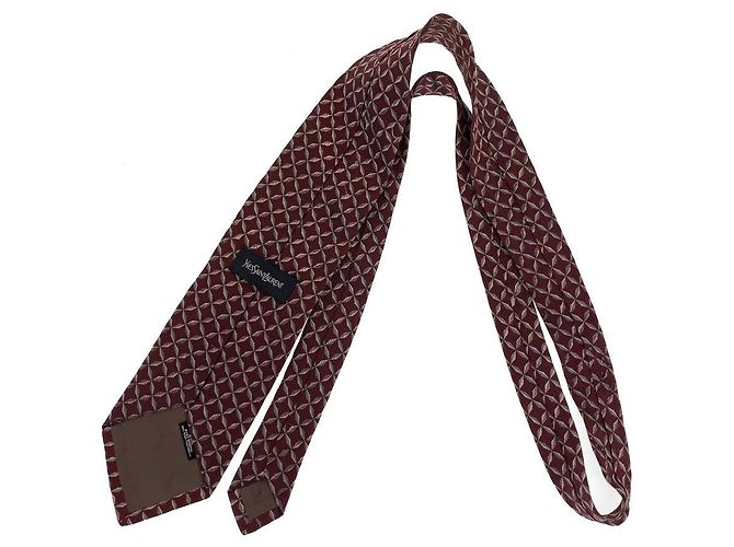 Cravatta in seta Yves Saint Laurent Marrone - vista 3