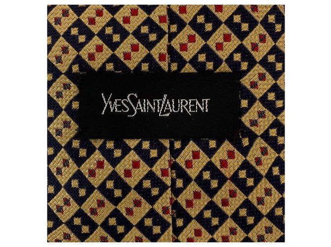 Cravatta in seta Yves Saint Laurent Giallo - vista 4