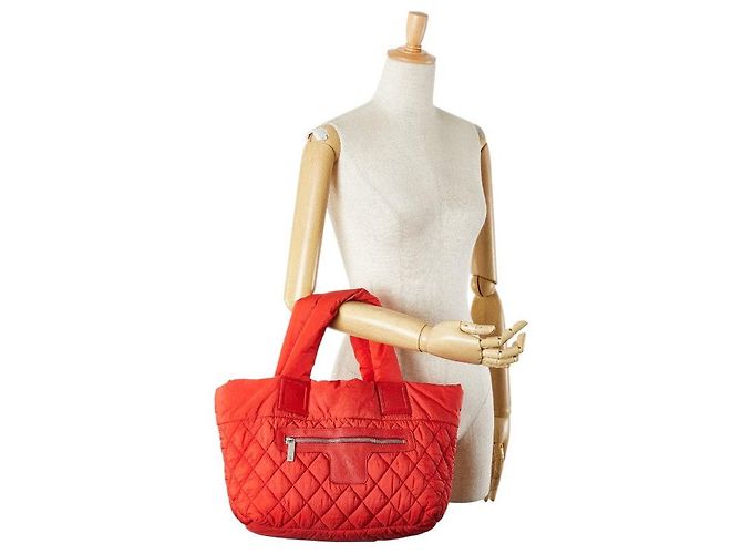 Chanel Coco Cocoon Nylon Tote Bag Rot - Ansicht 14