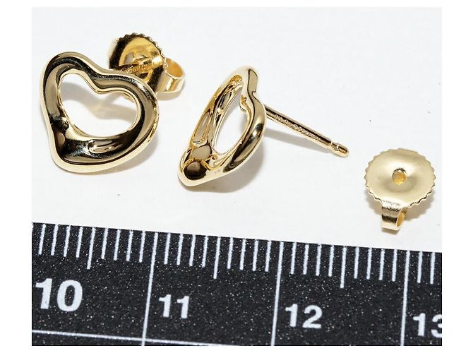 Orecchini Open Heart Au750 Elsa Peretti di Tiffany & Co. D'oro - vista 3
