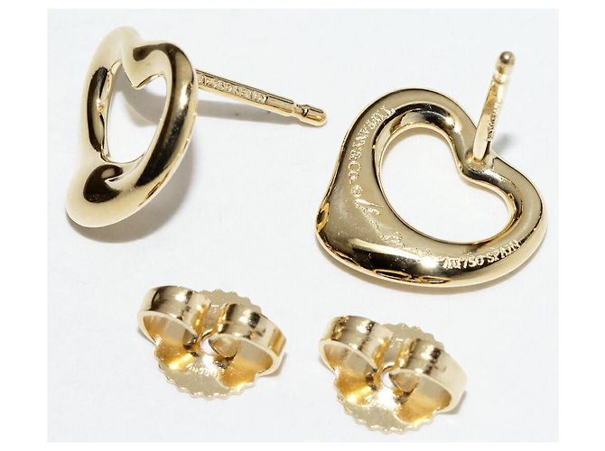 Orecchini Open Heart Au750 Elsa Peretti di Tiffany & Co. D'oro - vista 4