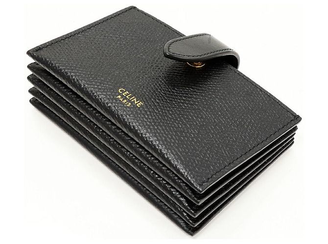 Céline Tarjetero Acordeón Celine en Piel de Ternera Negro - vista 4