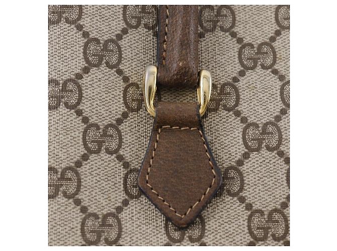 Borsa a mano in PVC GG intrecciato Gucci Marrone - vista 10