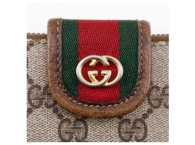 Borsa a mano in PVC GG intrecciato Gucci Marrone - vista 13