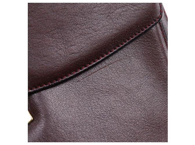 Autre Marque Borsa 2 in 2 in vitello Gold Pfeil Marrone Bordò - vista 10