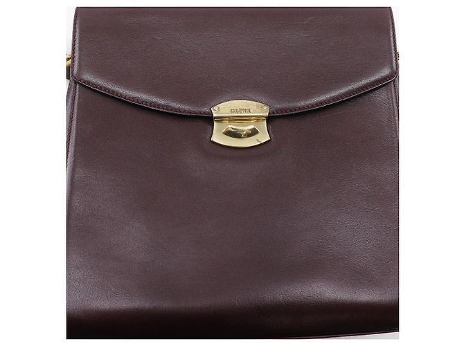 Autre Marque Borsa 2 in 2 in vitello Gold Pfeil Marrone Bordò - vista 11