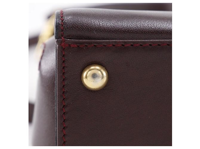 Autre Marque Borsa 2 in 2 in vitello Gold Pfeil Marrone Bordò - vista 12