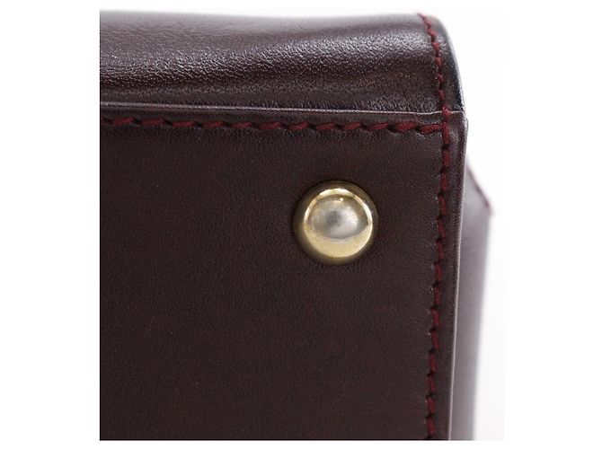 Autre Marque Borsa 2 in 2 in vitello Gold Pfeil Marrone Bordò - vista 13