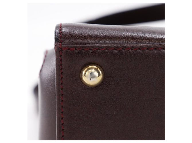 Autre Marque Borsa 2 in 2 in vitello Gold Pfeil Marrone Bordò - vista 14