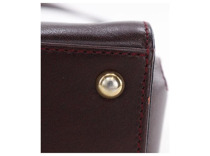 Autre Marque Borsa 2 in 2 in vitello Gold Pfeil Marrone Bordò - vista 15