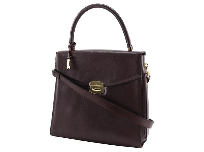 Autre Marque Borsa 2 in 2 in vitello Gold Pfeil Marrone Bordò - vista 2
