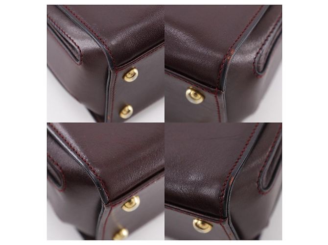 Autre Marque Borsa 2 in 2 in vitello Gold Pfeil Marrone Bordò - vista 4