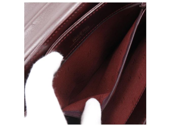 Autre Marque Borsa 2 in 2 in vitello Gold Pfeil Marrone Bordò - vista 7