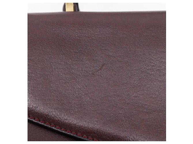 Autre Marque Borsa 2 in 2 in vitello Gold Pfeil Marrone Bordò - vista 9
