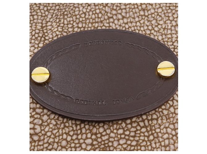 Autre Marque Nylon-Handtasche mit Uzura-Muster von Borbonese Braun Bronze - Ansicht 11