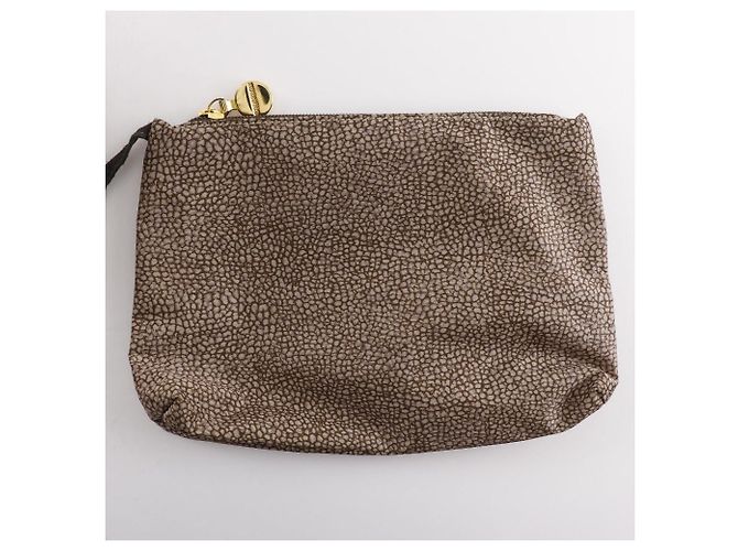 Autre Marque Nylon-Handtasche mit Uzura-Muster von Borbonese Braun Bronze - Ansicht 16