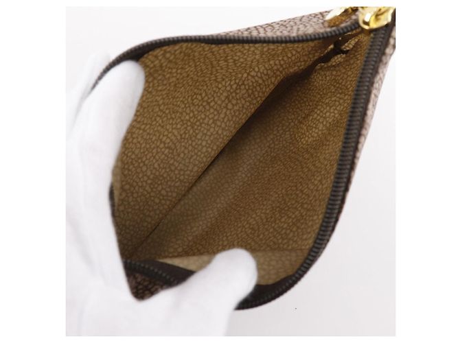 Autre Marque Nylon-Handtasche mit Uzura-Muster von Borbonese Braun Bronze - Ansicht 18