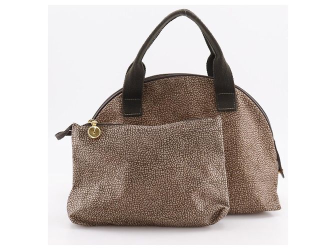 Autre Marque Nylon-Handtasche mit Uzura-Muster von Borbonese Braun Bronze - Ansicht 20