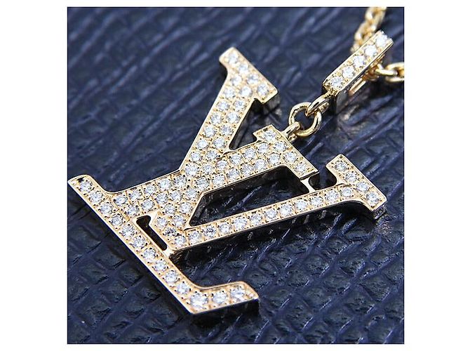 Collana Louis Vuitton 750 Oro Giallo PandaNtif LV GM Q93849 D'oro - vista 10