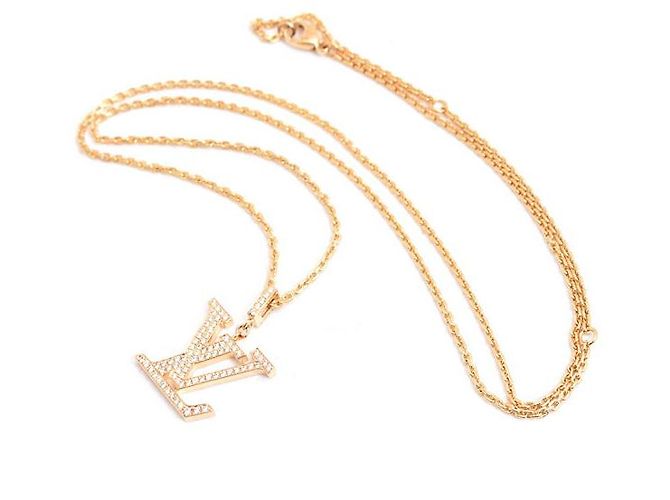Collana Louis Vuitton 750 Oro Giallo PandaNtif LV GM Q93849 D'oro - vista 2