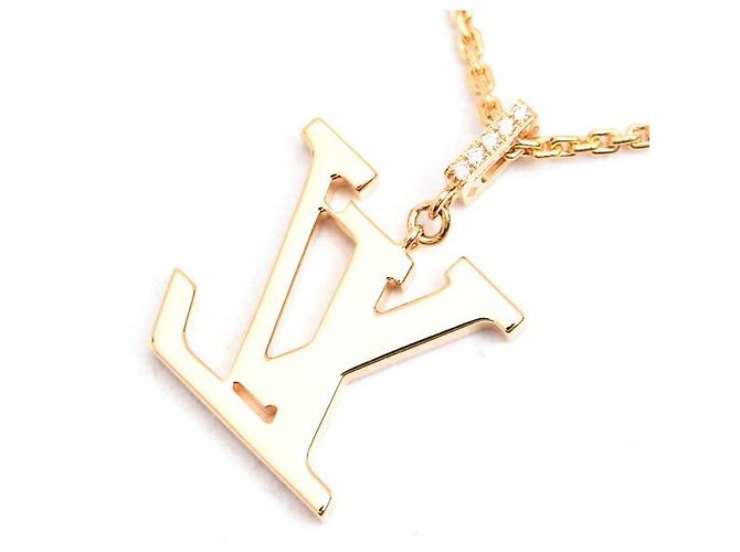 Collana Louis Vuitton 750 Oro Giallo PandaNtif LV GM Q93849 D'oro - vista 4