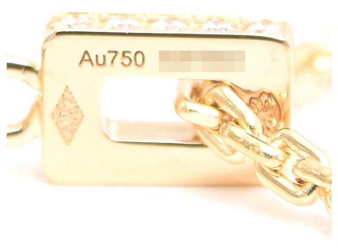 Collana Louis Vuitton 750 Oro Giallo PandaNtif LV GM Q93849 D'oro - vista 5