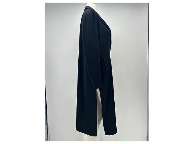 Abrigo largo de lana negro Pinko Talla 38 - vista 4