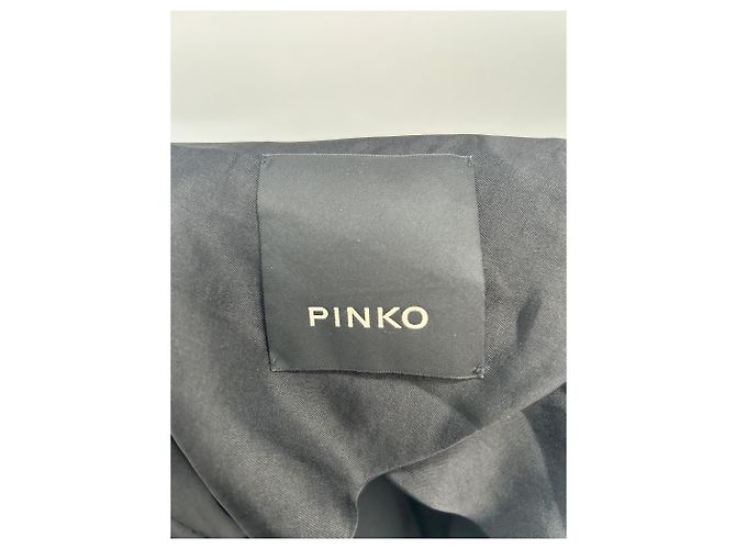 Abrigo largo de lana negro Pinko Talla 38 - vista 5