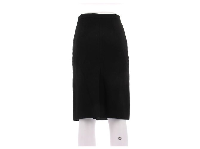 Falda midi de lana negra Prada Talla 42 Negro - vista 2