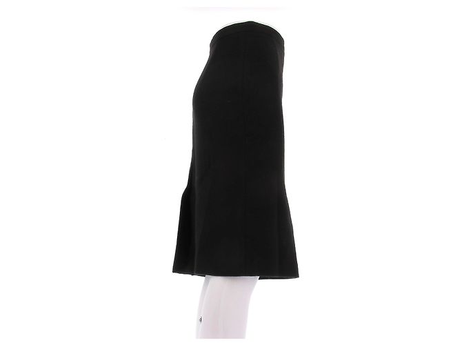 Falda midi de lana negra Prada Talla 42 Negro - vista 3