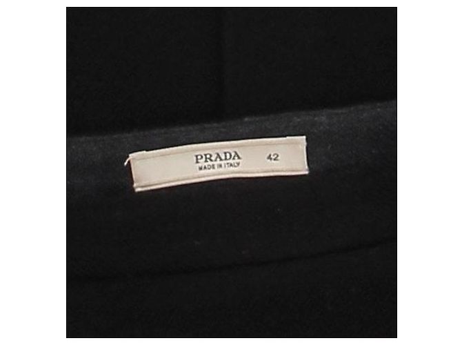 Falda midi de lana negra Prada Talla 42 Negro - vista 5