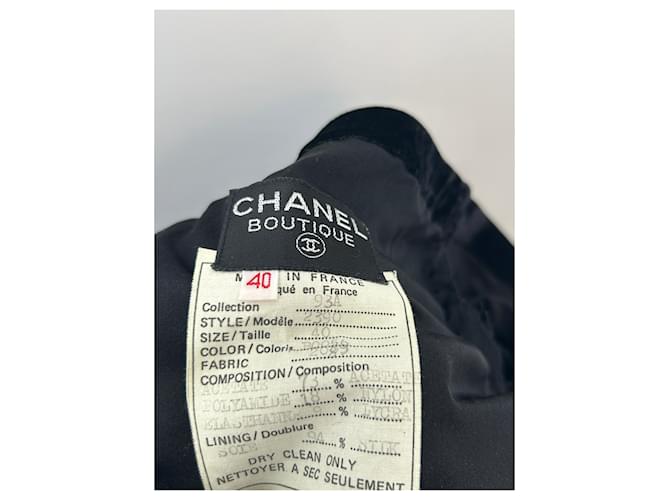 Chanel Langes schwarzes Samtkleid - Ansicht 5