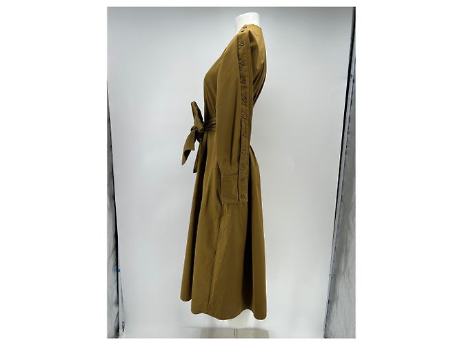 Proenza Schouler Maxikleid Khaki mit Taillenzug Grün - Ansicht 2