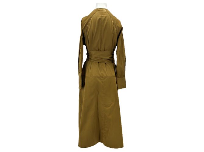 Proenza Schouler Maxikleid Khaki mit Taillenzug Grün - Ansicht 3