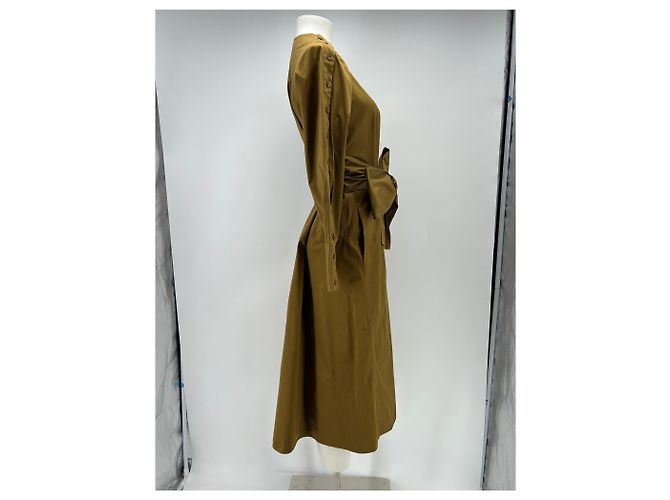 Proenza Schouler Maxikleid Khaki mit Taillenzug Grün - Ansicht 4
