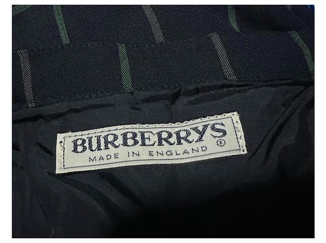 Falda Burberry de lana azul a cuadros - vista 8