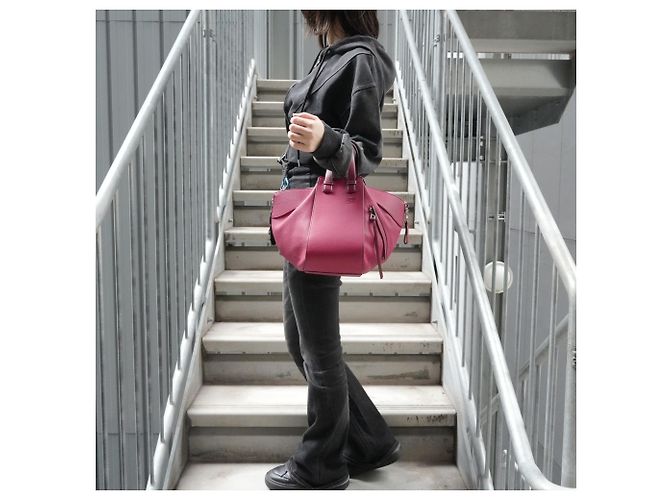 Borsa in pelle Hammock Loewe in rosa - vista 13