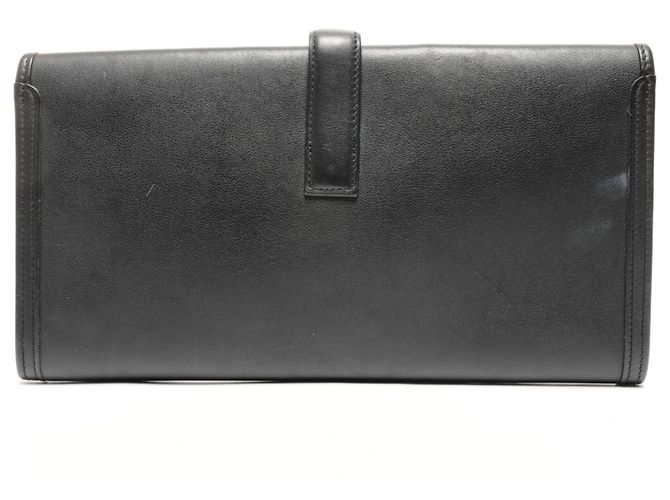 Clutch Hermès Jige Elan 29 in pelle Swift nera Nero - vista 2