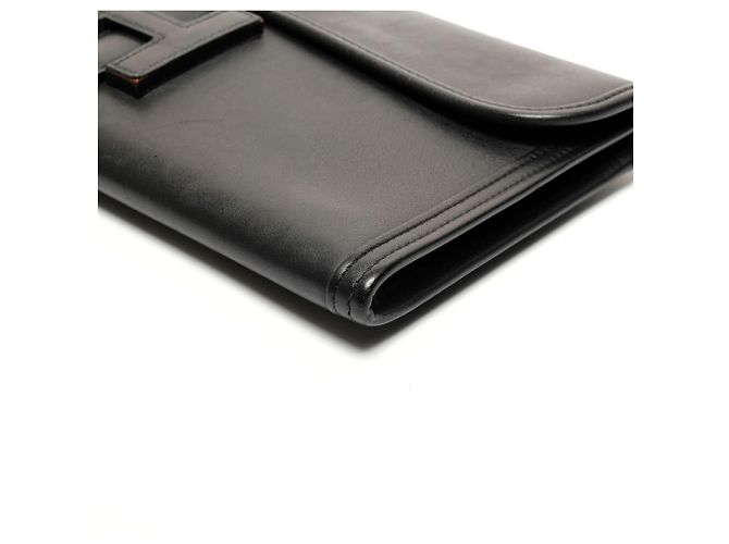 Clutch Hermès Jige Elan 29 in pelle Swift nera Nero - vista 6