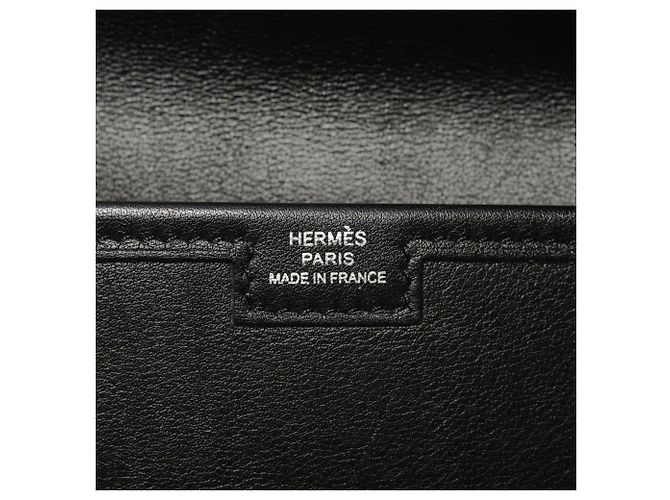 Clutch Hermès Jige Elan 29 in pelle Swift nera Nero - vista 9