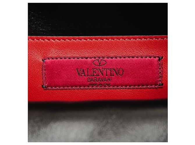 Zaino in pelle nera con borchie Valentino Nero - vista 10
