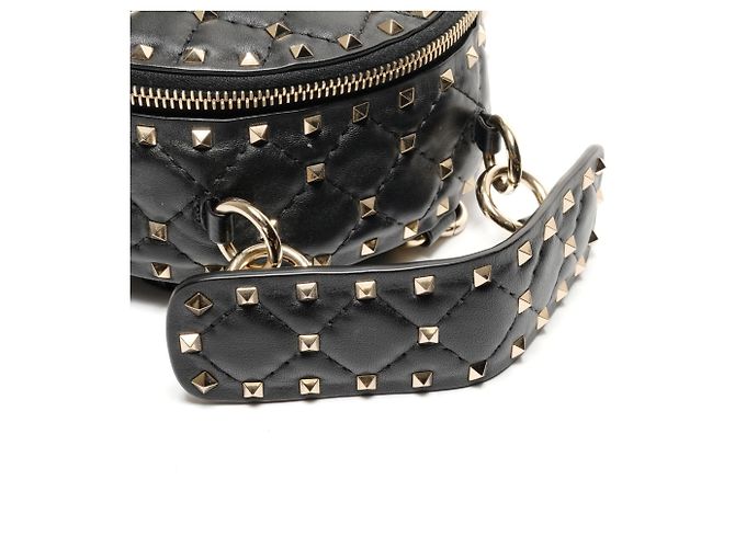 Zaino in pelle nera con borchie Valentino Nero - vista 12